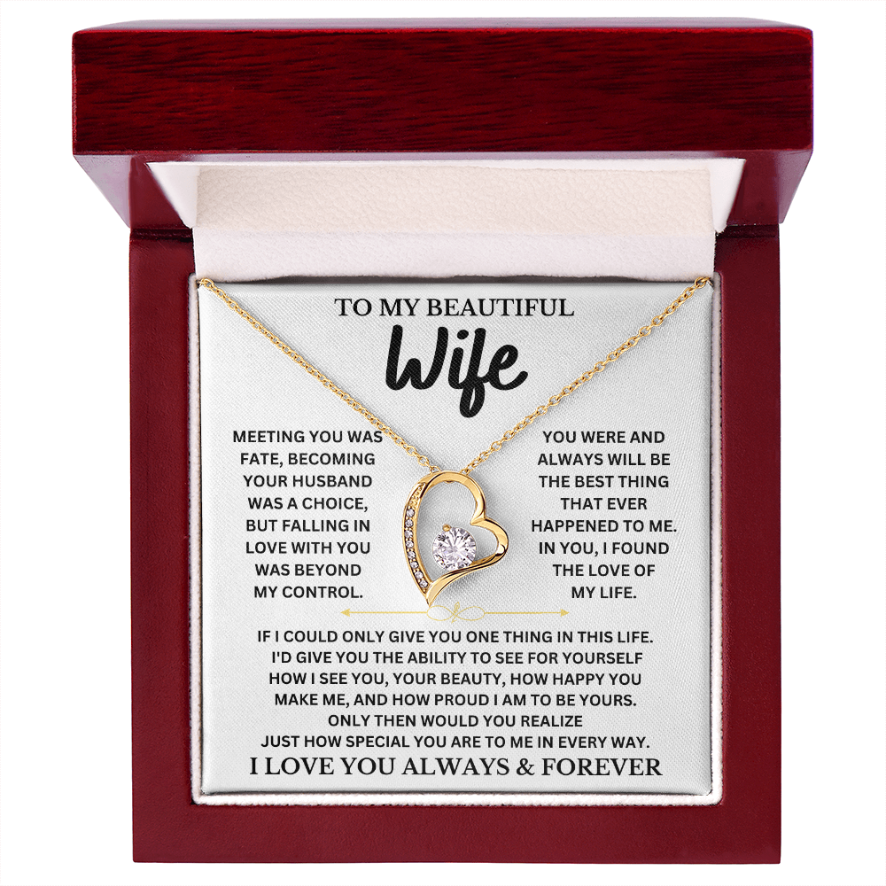 To My Beautiful Wife | Forever Love Necklace