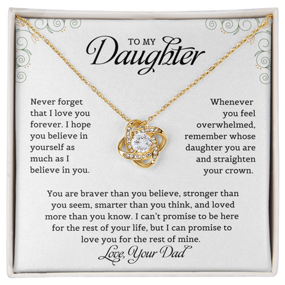 To My Daughter | Love Knot Necklace
