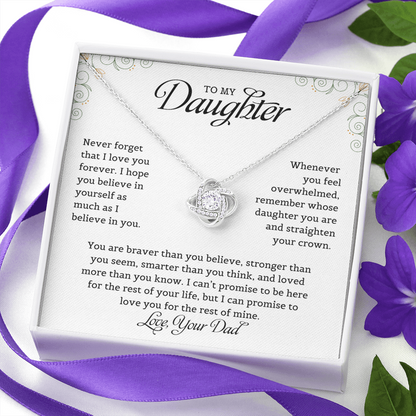 To My Daughter | Love Knot Necklace