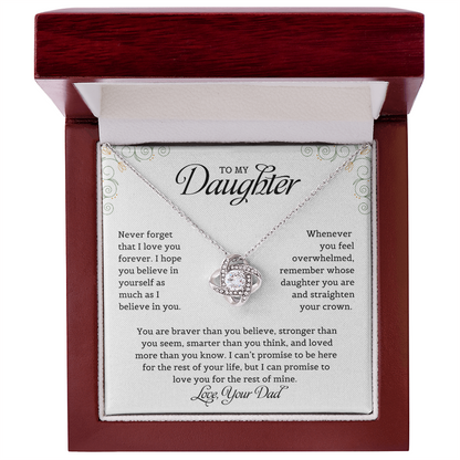 To My Daughter | Love Knot Necklace