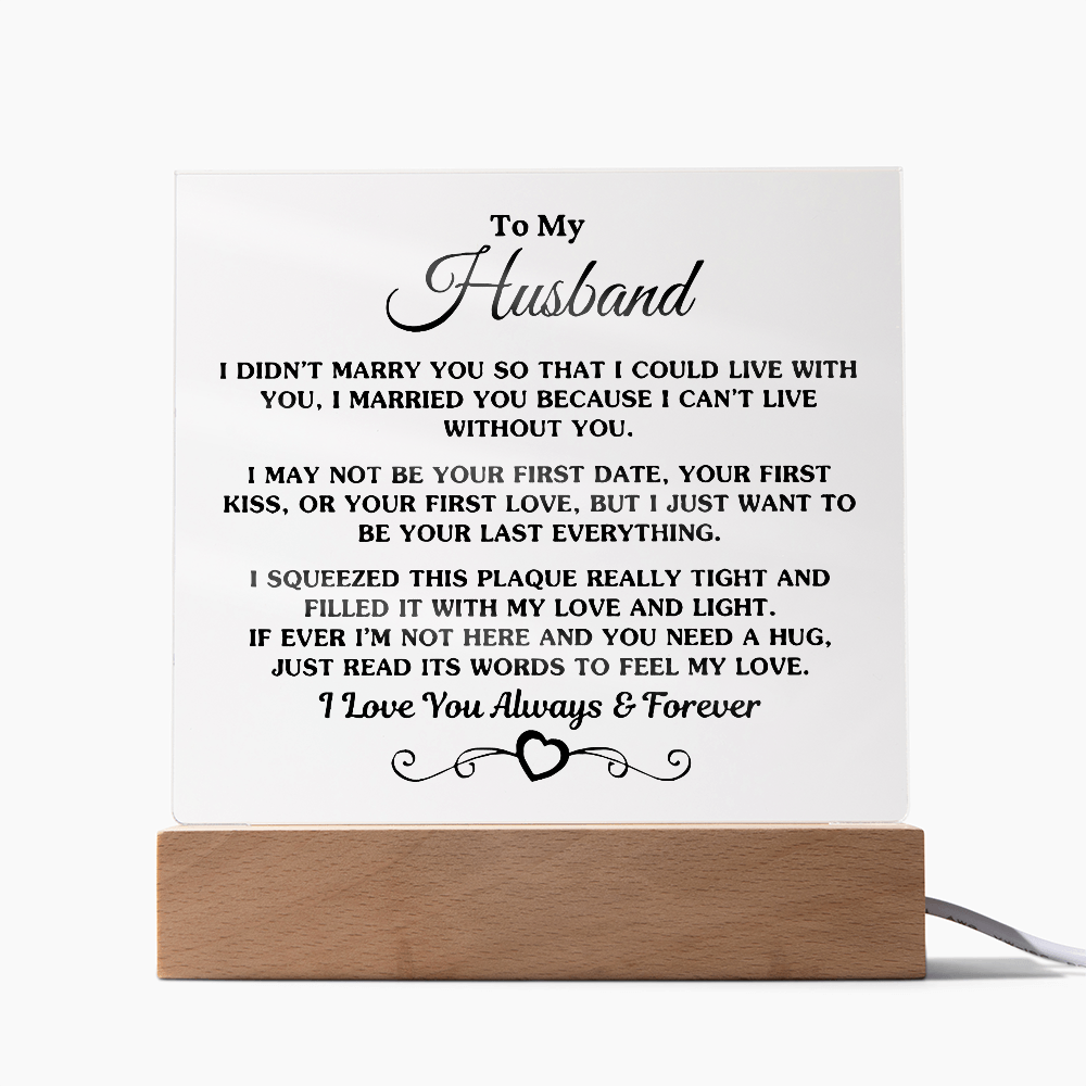 To My Husband | Acrylic Square Plaque