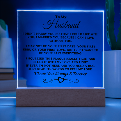 To My Husband | Acrylic Square Plaque