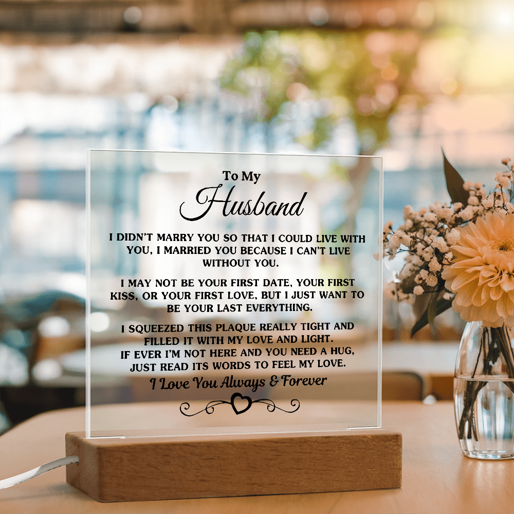 To My Husband | Acrylic Square Plaque