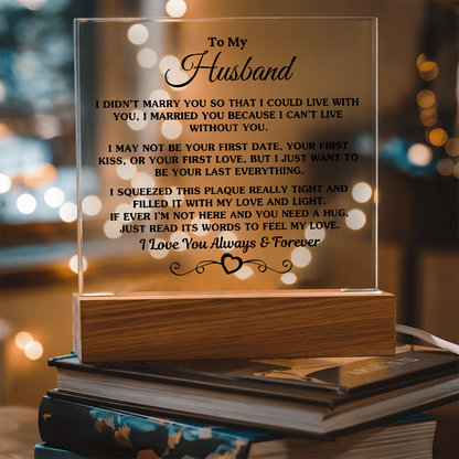 To My Husband | Acrylic Square Plaque