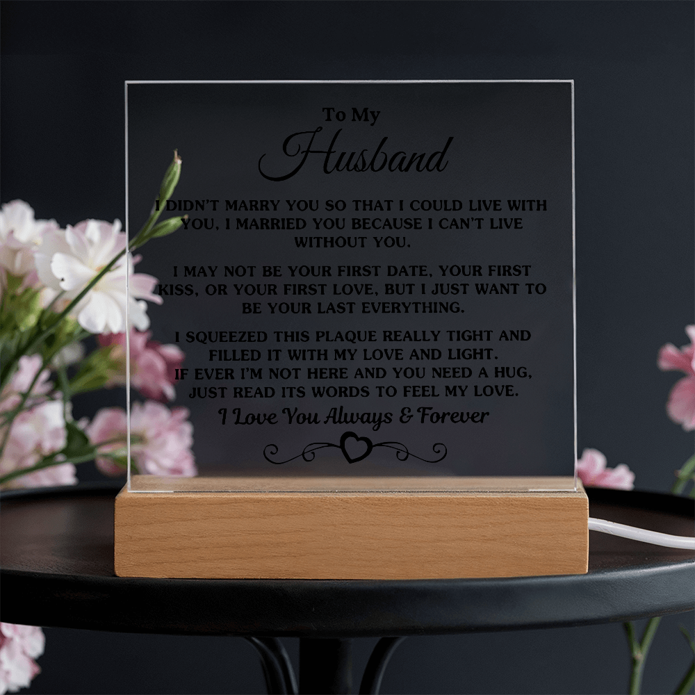 To My Husband | Acrylic Square Plaque
