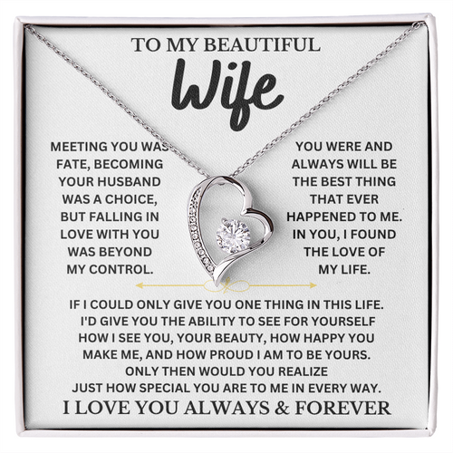 To My Beautiful Wife | Forever Love Necklace