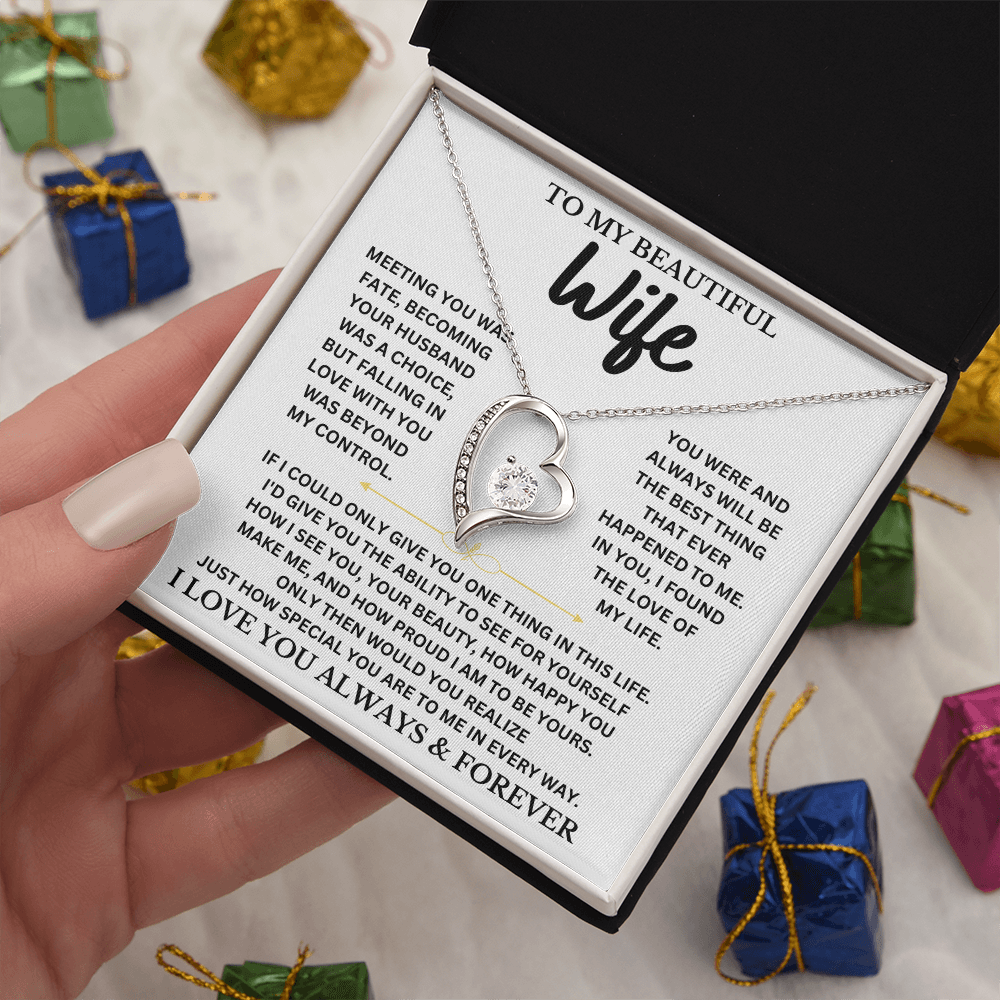 To My Beautiful Wife | Forever Love Necklace