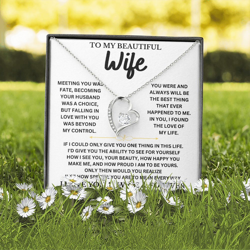 To My Beautiful Wife | Forever Love Necklace