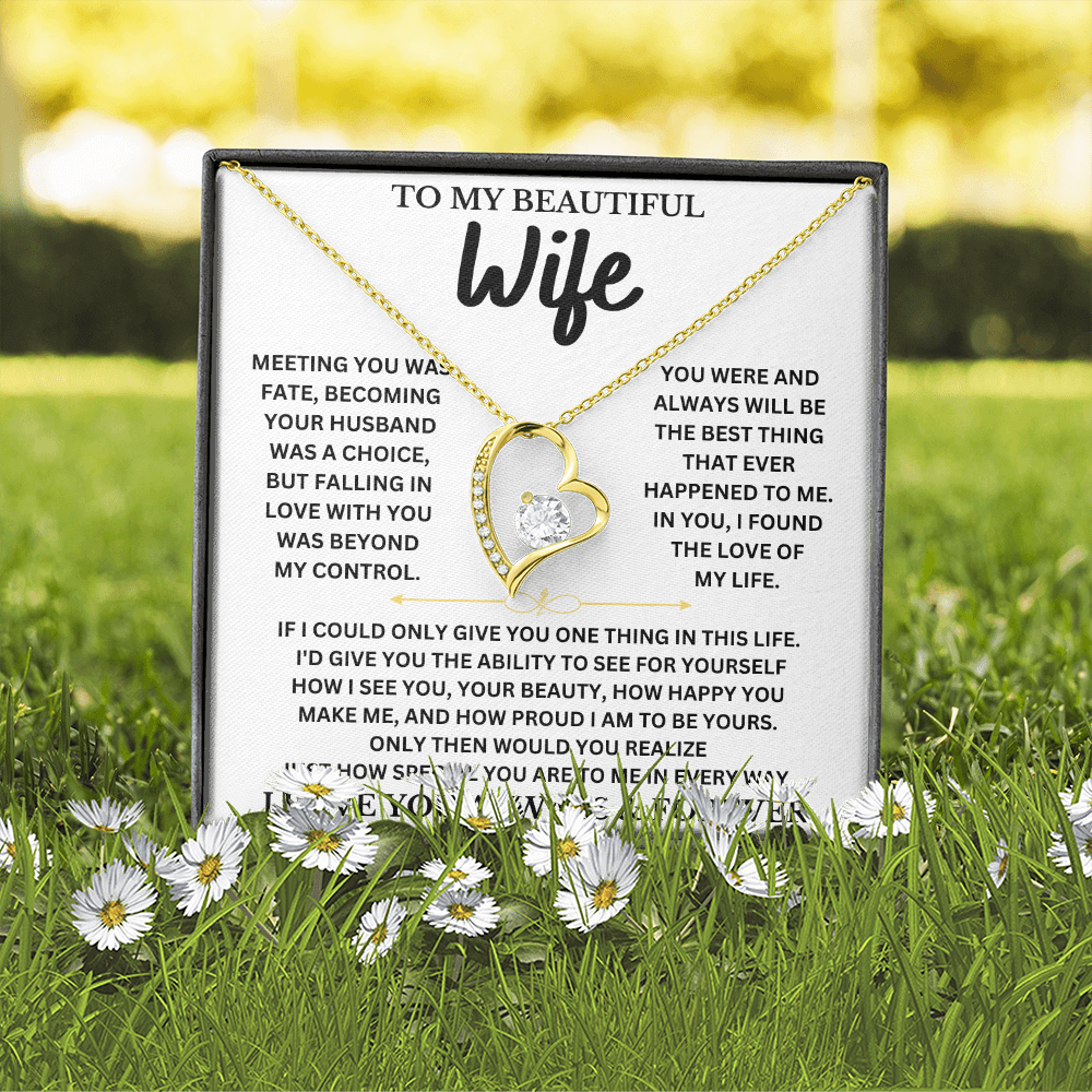 To My Beautiful Wife | Forever Love Necklace