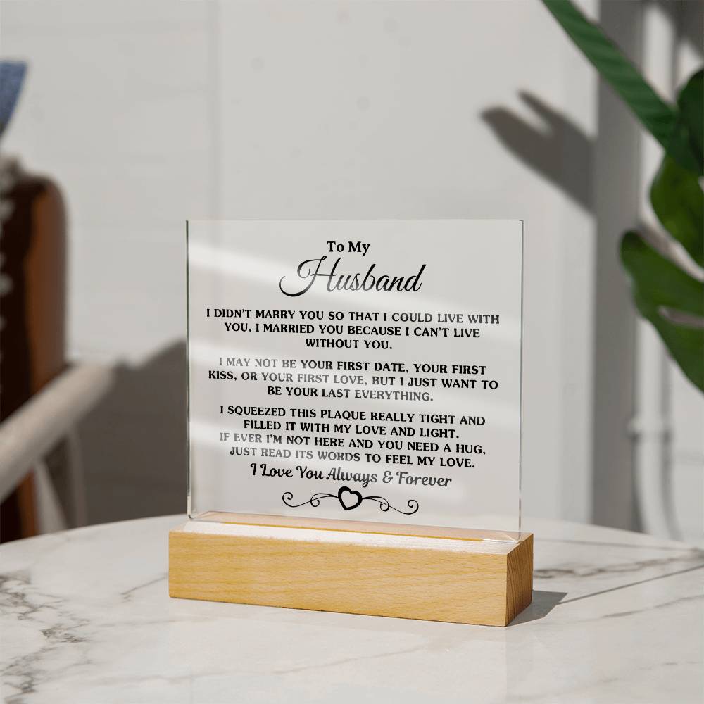 To My Husband | Acrylic Square Plaque