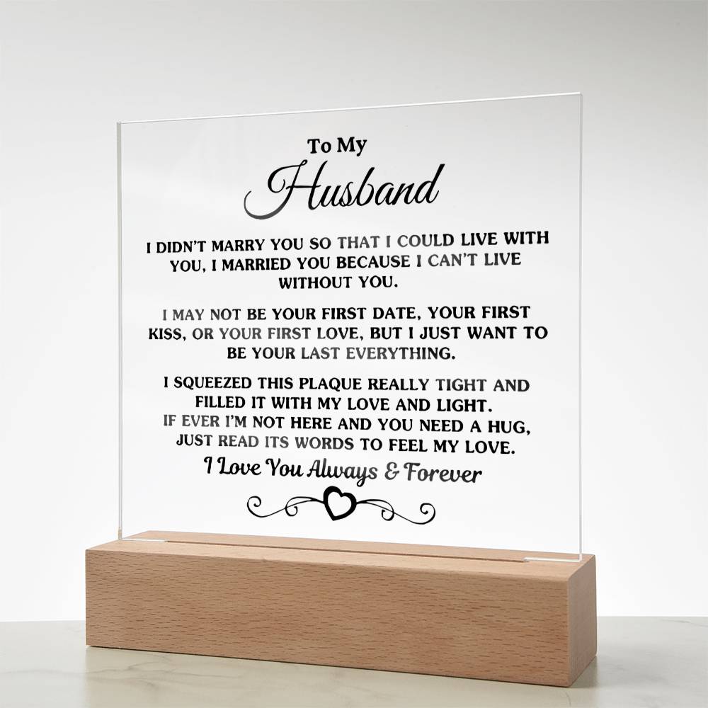 To My Husband | Acrylic Square Plaque