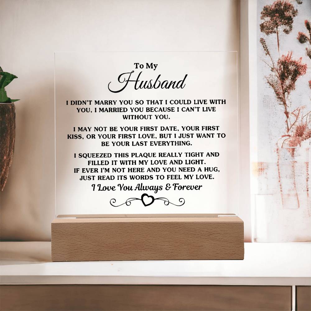 To My Husband | Acrylic Square Plaque