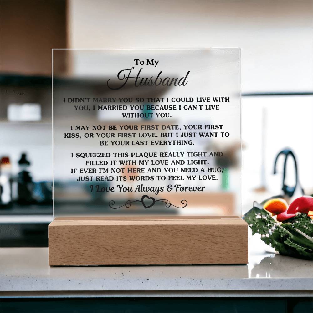 To My Husband | Acrylic Square Plaque
