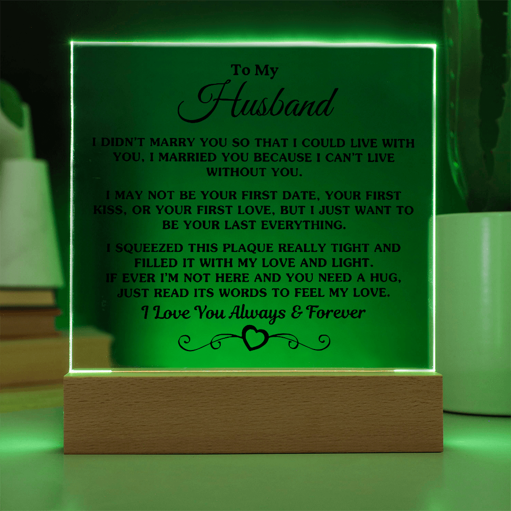 To My Husband | Acrylic Square Plaque