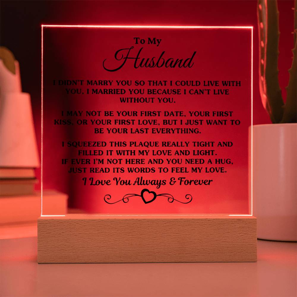 To My Husband | Acrylic Square Plaque