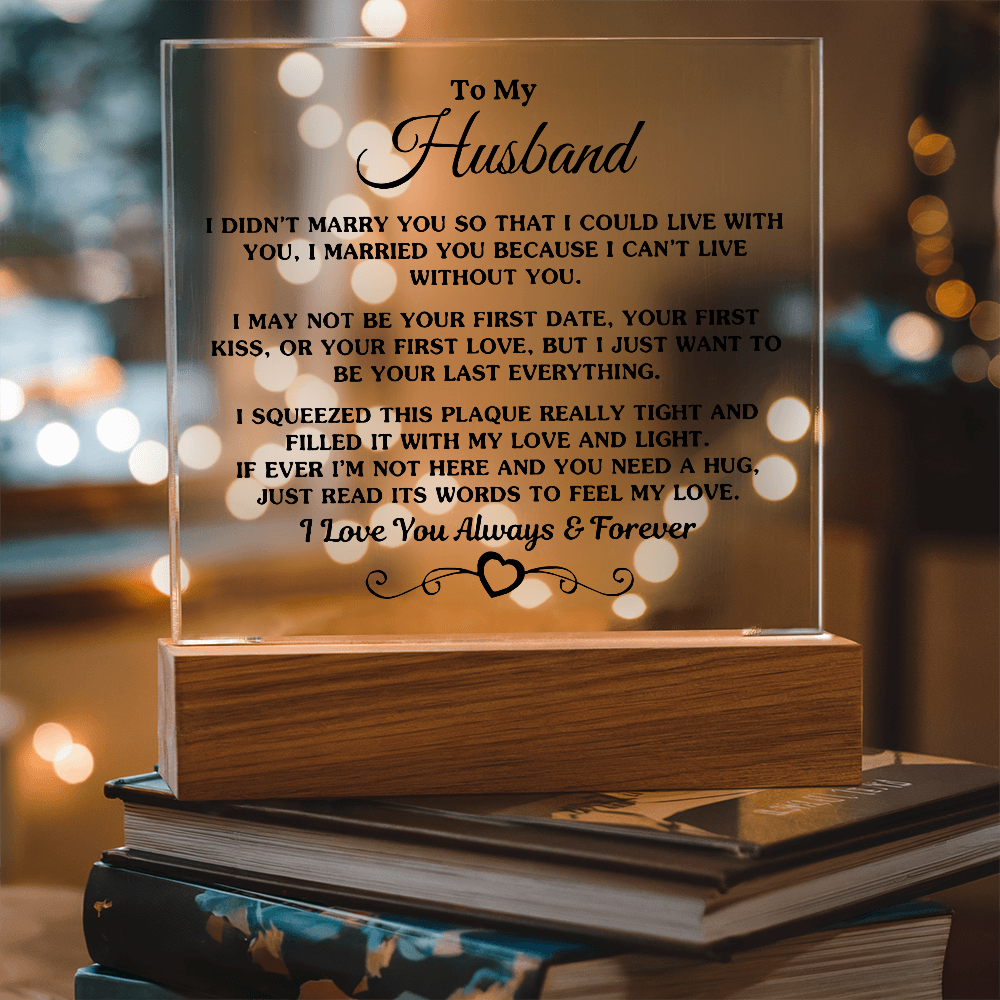 To My Husband | Acrylic Square Plaque