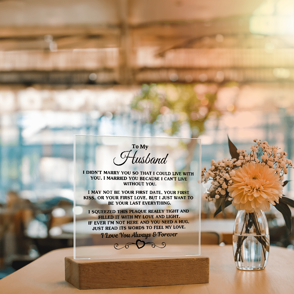 To My Husband | Acrylic Square Plaque
