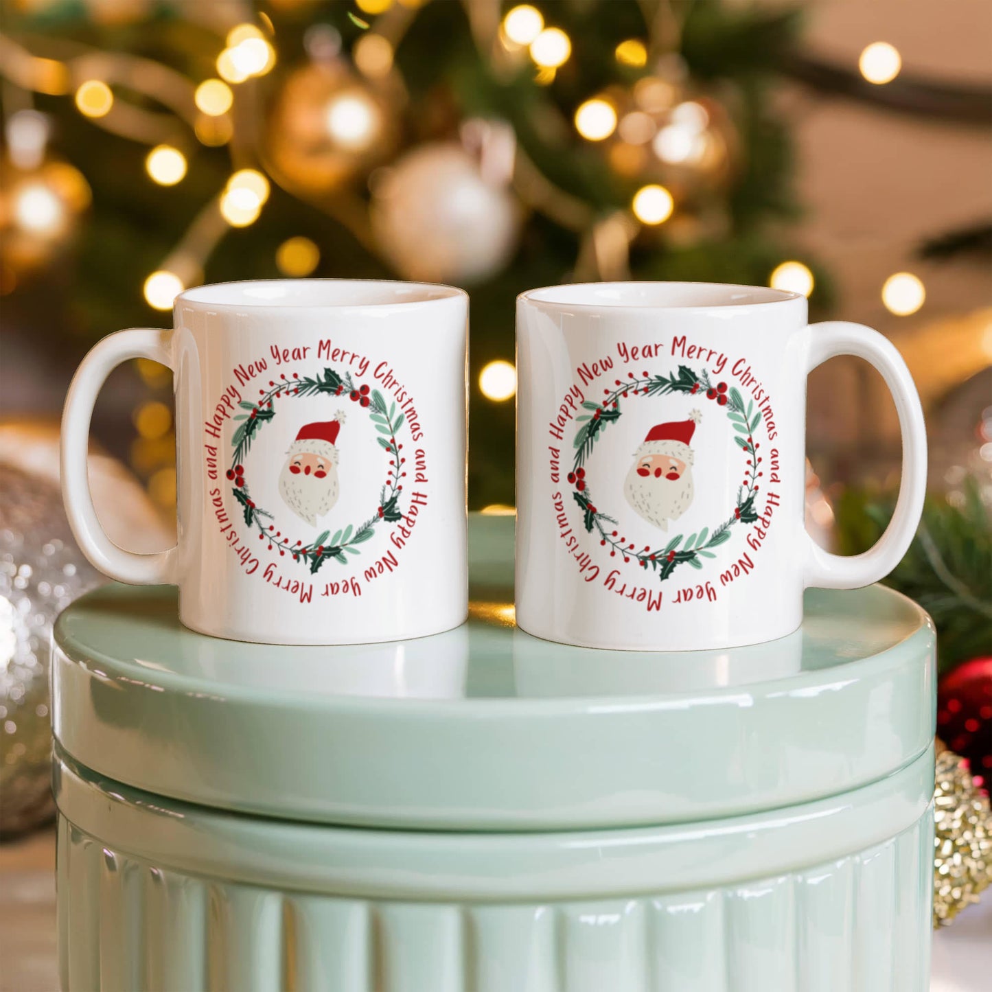 Merry Christmas And Happy New Year | White Ceramic Mug