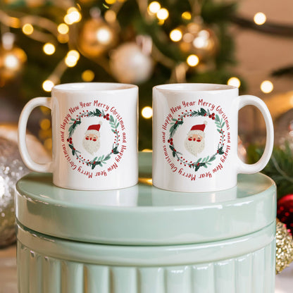 Merry Christmas And Happy New Year | White Ceramic Mug