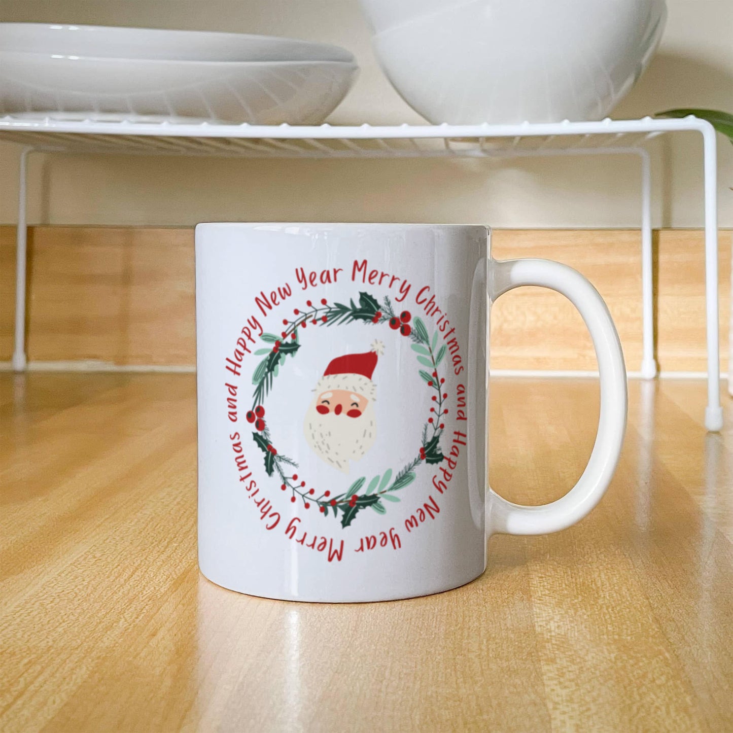Merry Christmas And Happy New Year | White Ceramic Mug