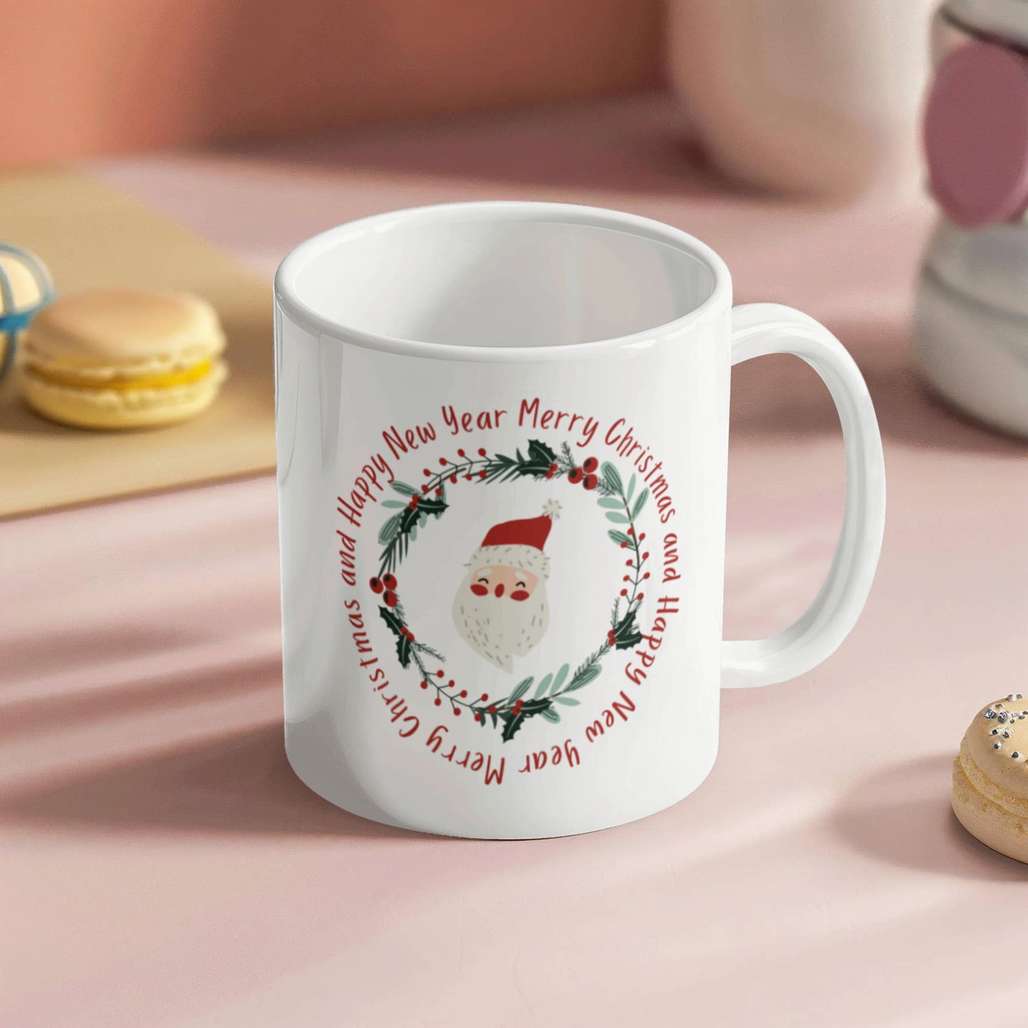 Merry Christmas And Happy New Year | White Ceramic Mug