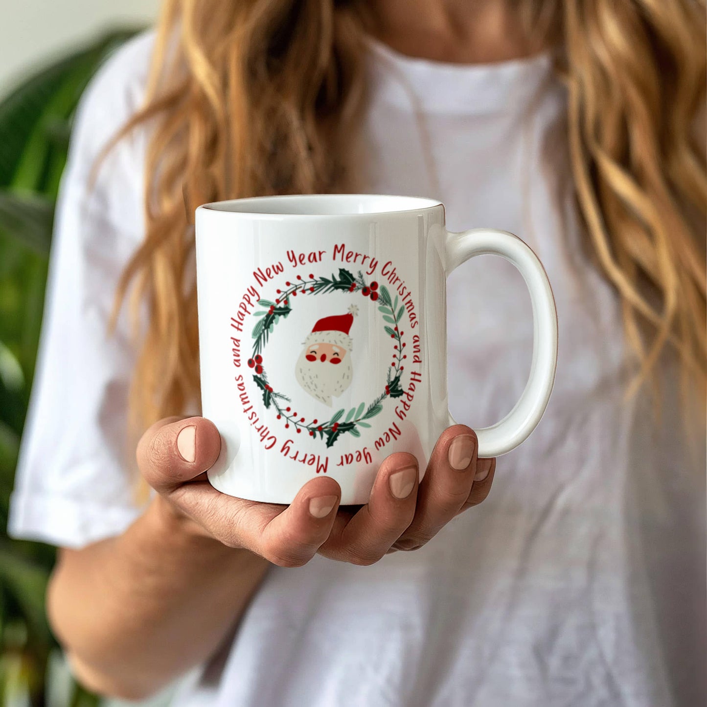 Merry Christmas And Happy New Year | White Ceramic Mug
