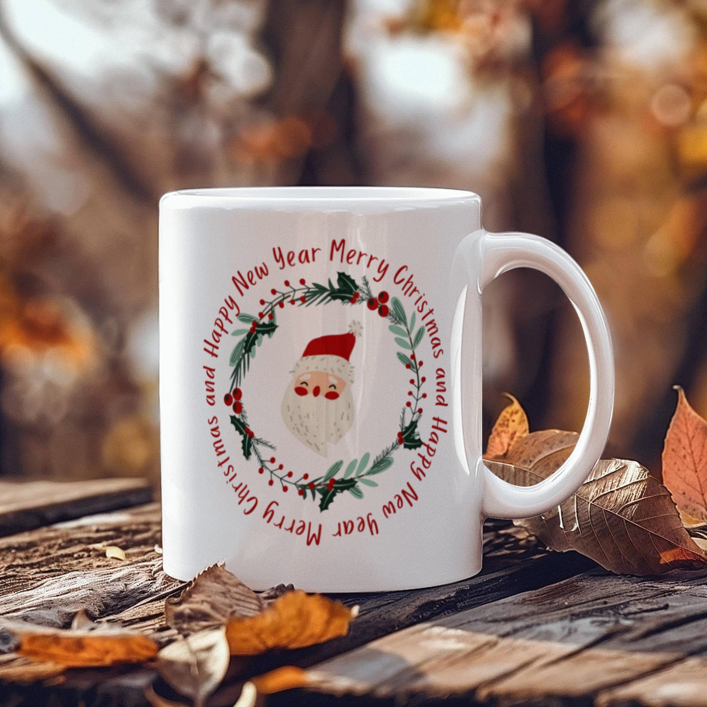 Merry Christmas And Happy New Year | White Ceramic Mug